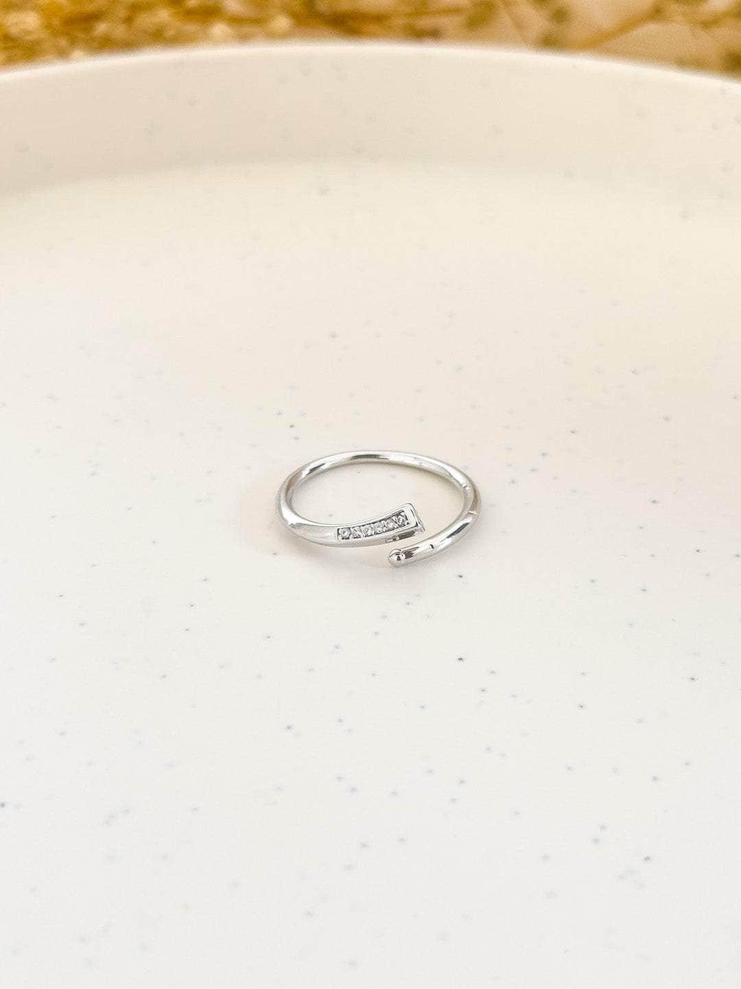 Ishhaara Prajakta Koli In Stainless Steel Minimalist Spiral Nail Ring