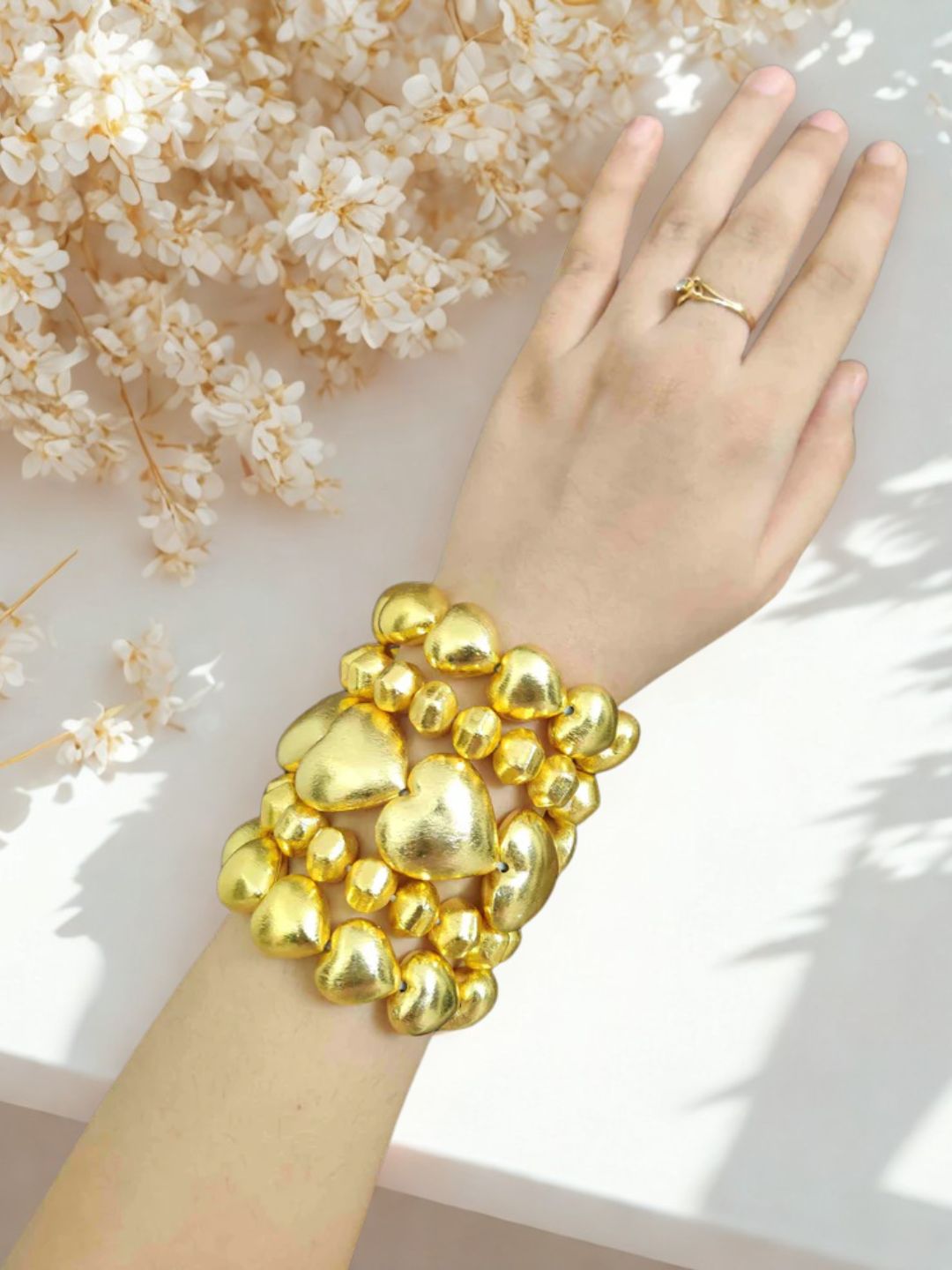 Ishhaara Stainless Steel Stack Of Five Bracelets