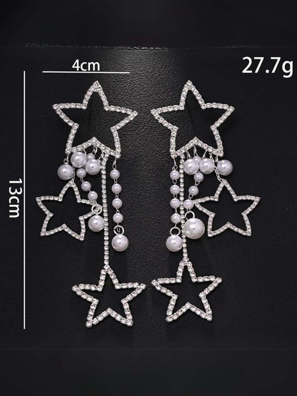 Ishhaara Star Pearl Stone Earring