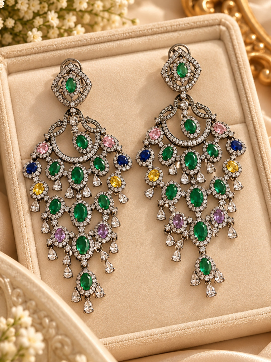 Ishhaara Statement Chandelier Earrings