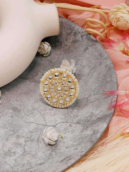 Ishhaara The Royal Round Kundan Ring