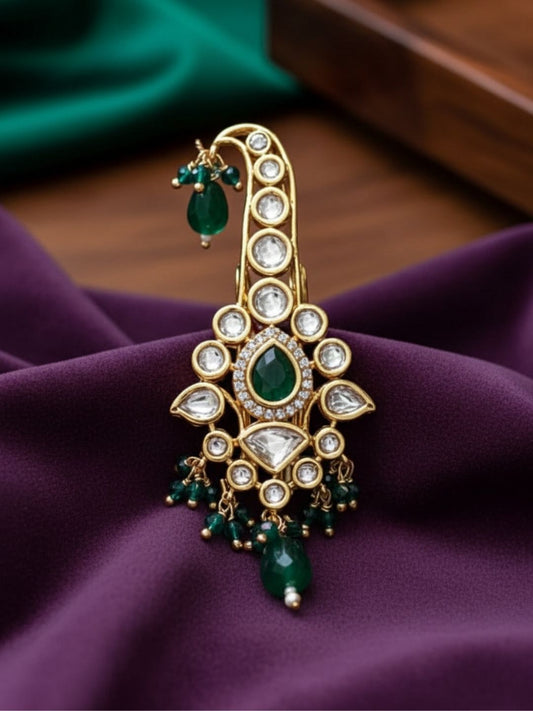 Ishhaara Traditional Emerald Stone Studded Kalangi