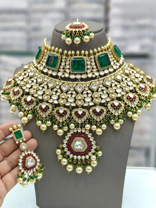 Ishhaara Traditional Gold Plated Kundan Ethnic Bridal Necklace