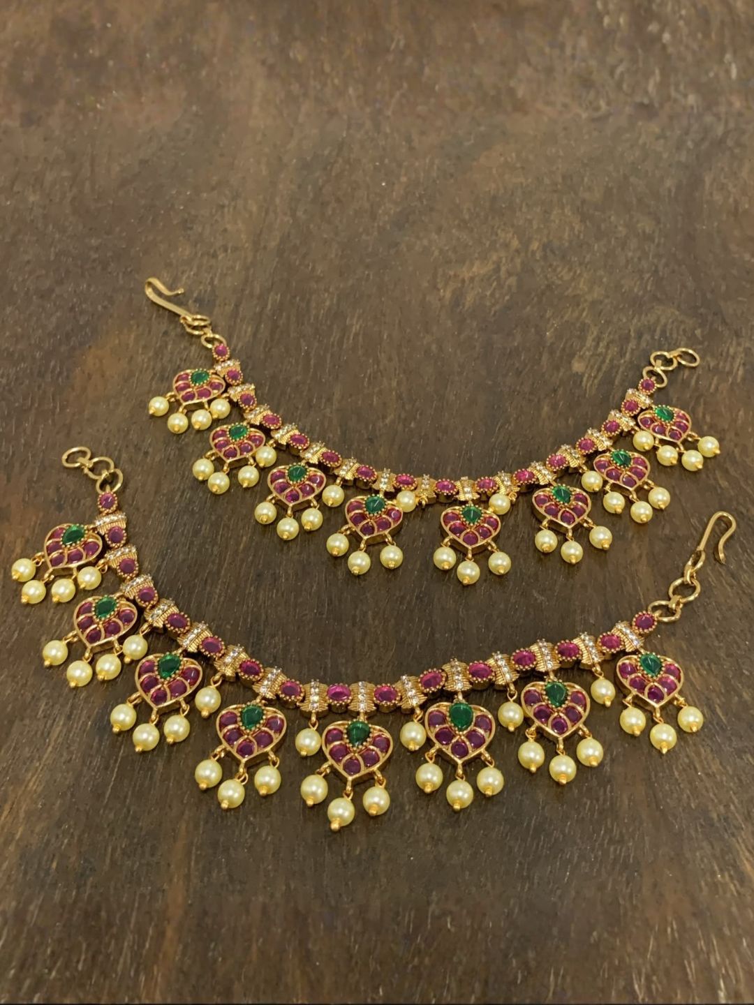 Ishhaara Traditional Goldplated Ear Chains