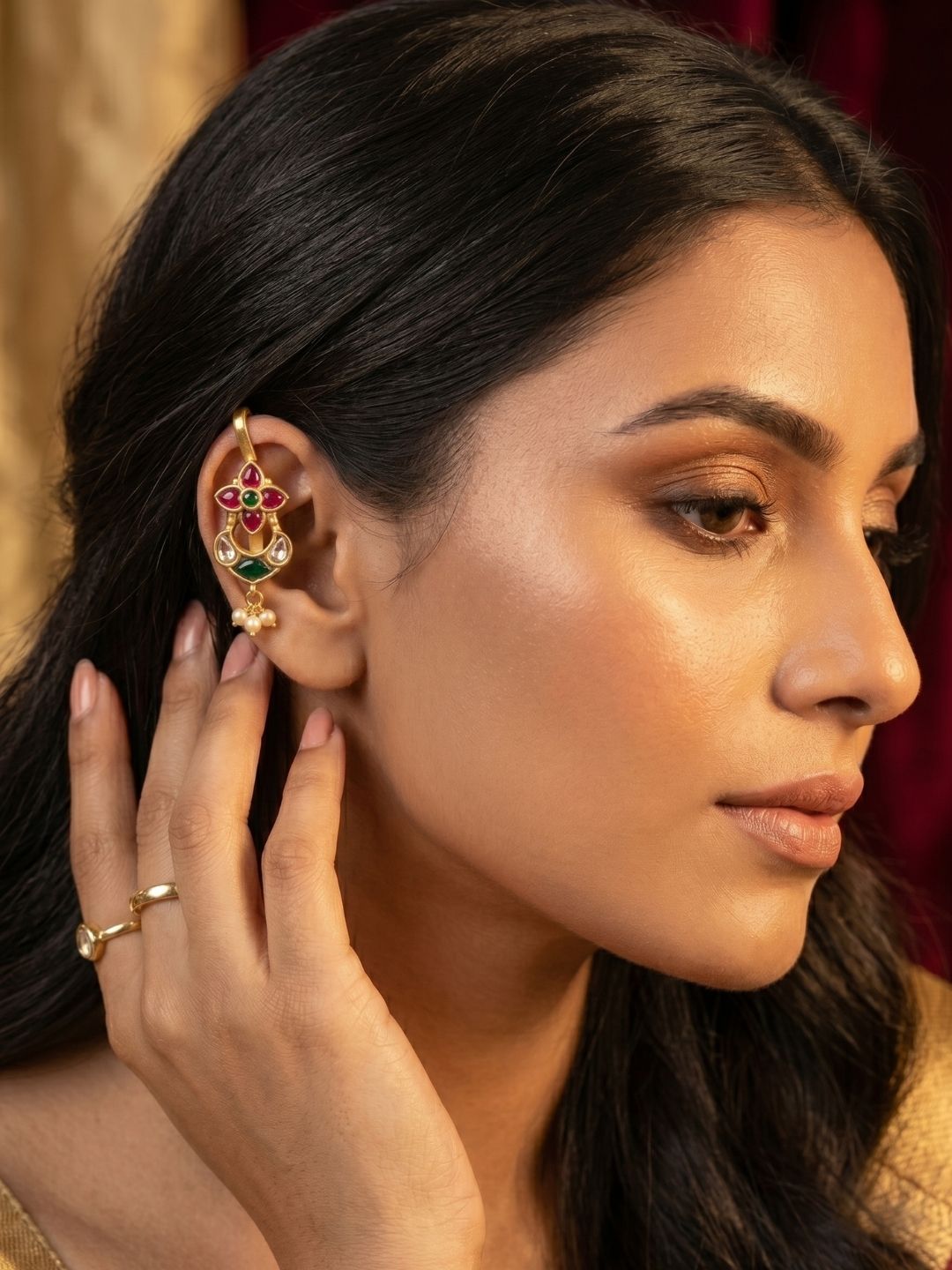 Ishhaara Traditional Jadau Kundan Bugadi Earrings