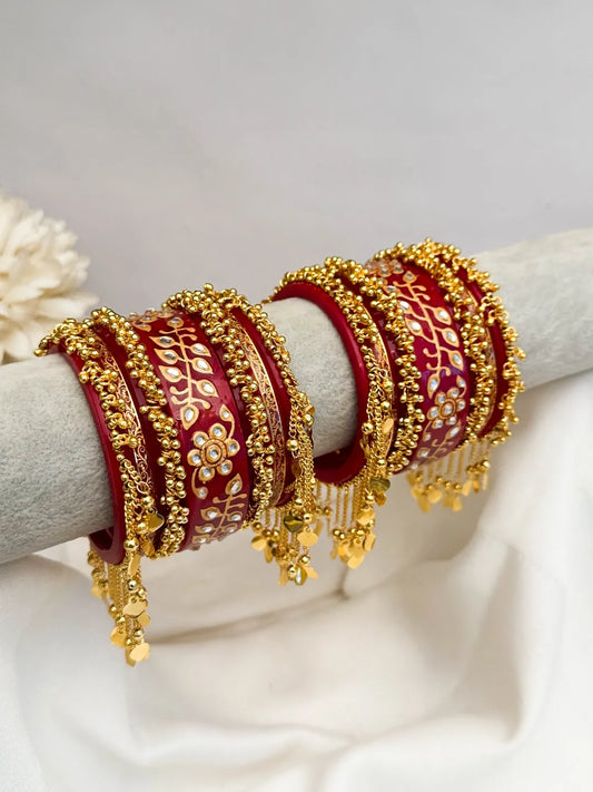 Ishhaara Traditional Red Bridal Chooda