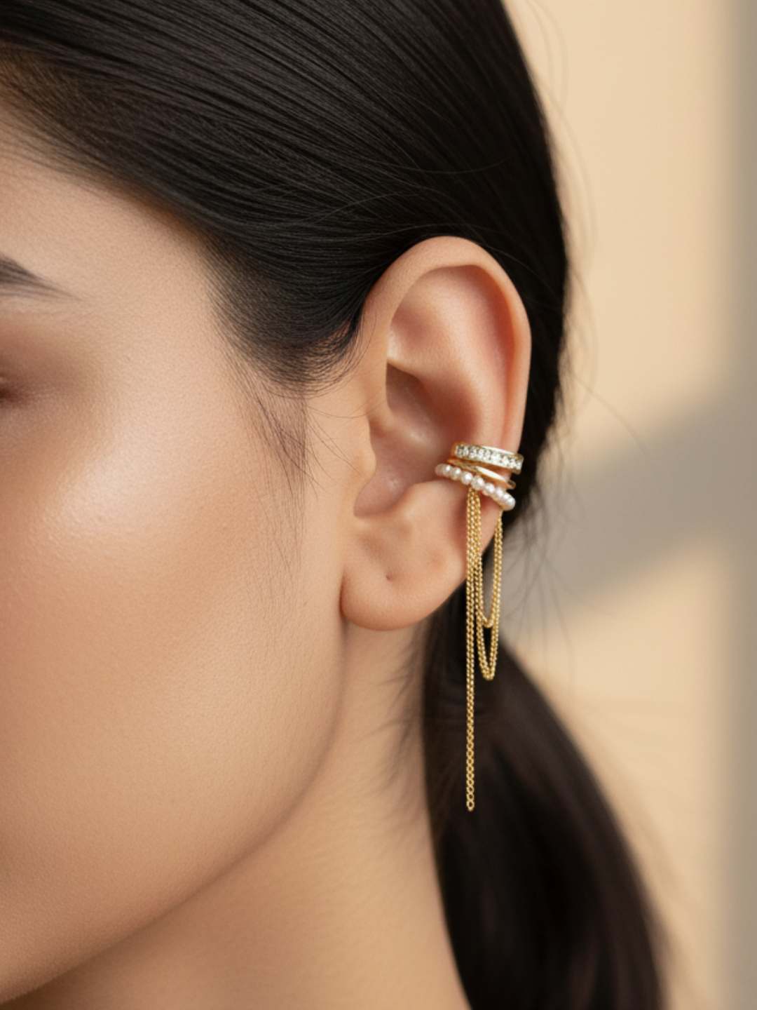 Ishhaara Trendy Long Chain Earcuff