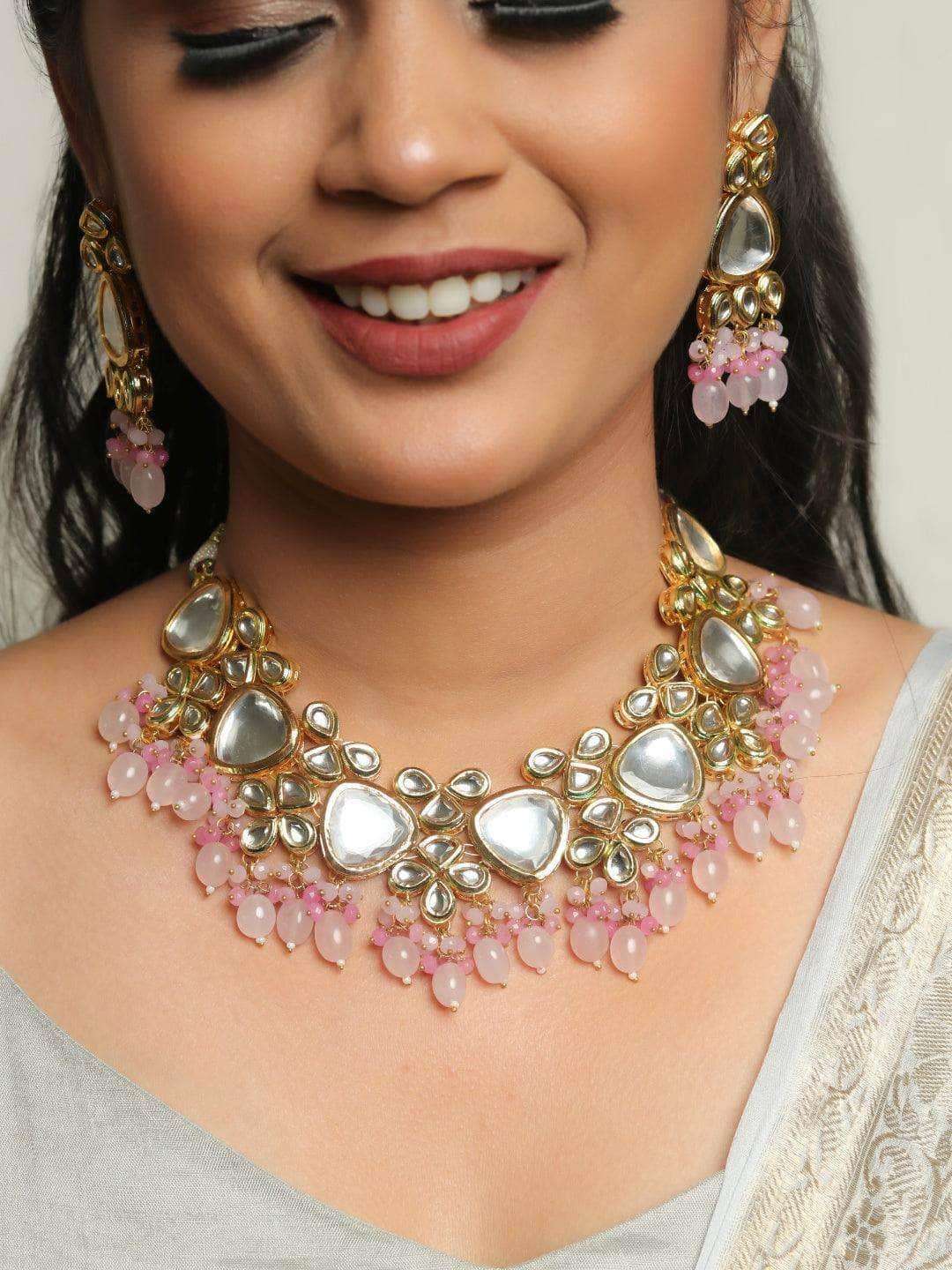 Ishhaara Triangular Kundan Pastel Set