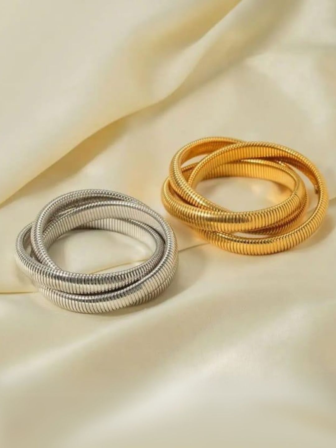 Ishhaara Triple Layer Wrap Stretchable Bracelet