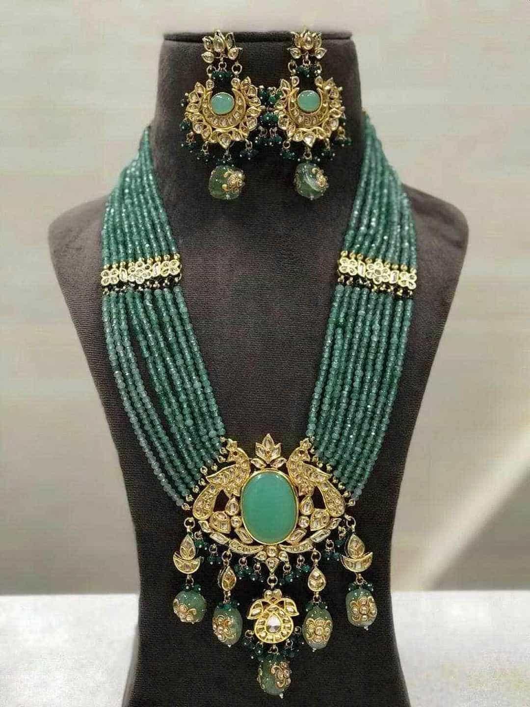Ishhaara Turquoise Pendant Green Rani Haar
