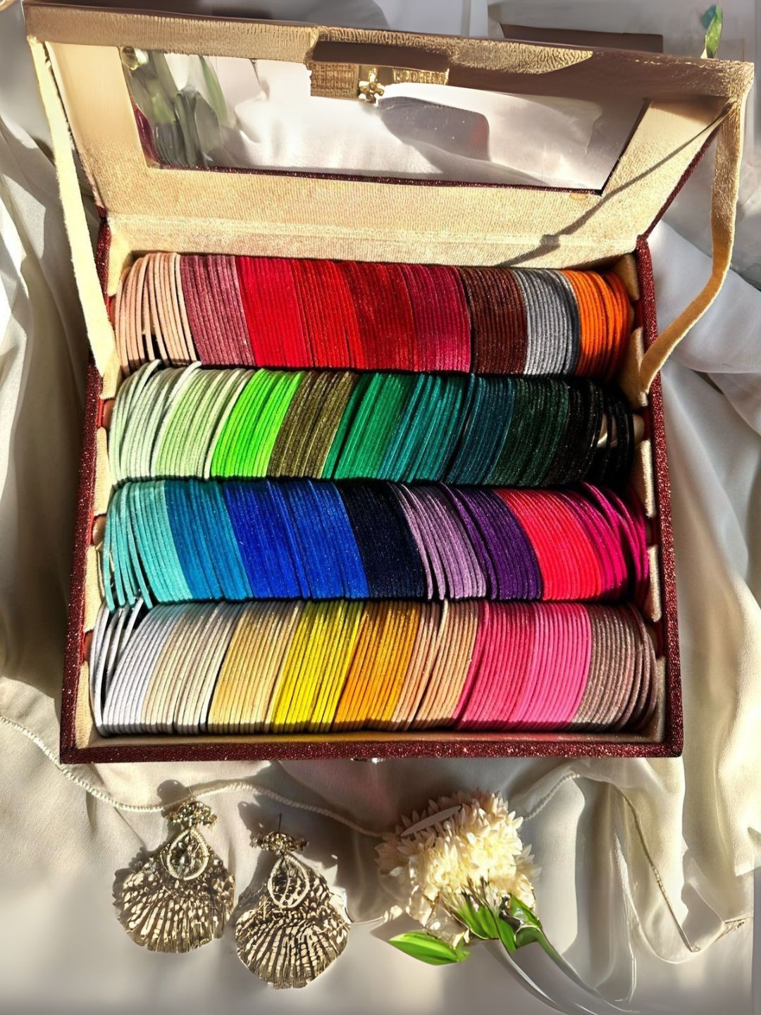 Ishhaara Velvet Bangles Set Of 36