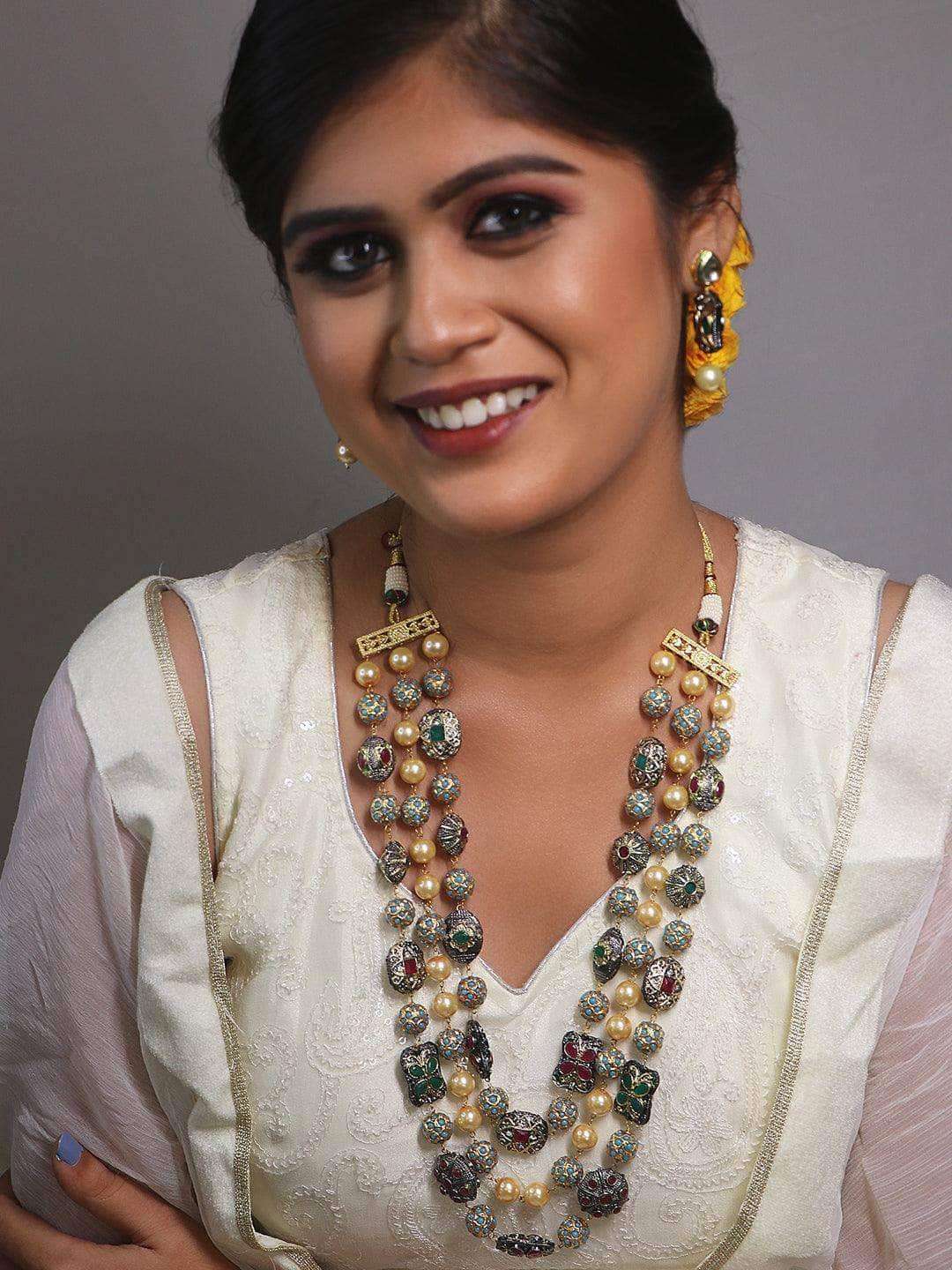 Ishhaara Victorian Semi Precious Layered Set