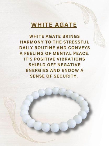 Ishhaara White Agate Stone Bracelet