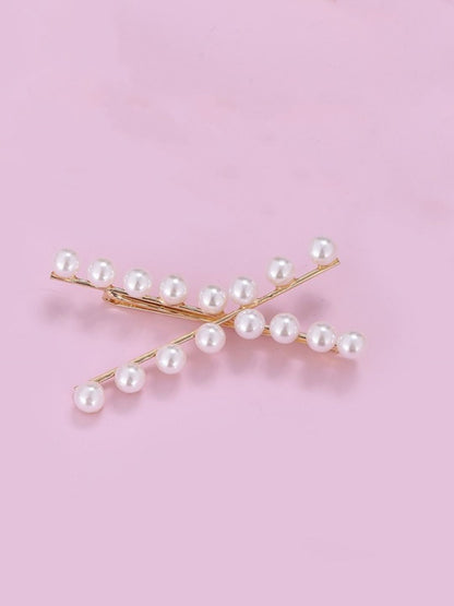 Ishhaara X Shaped Gold Metal Hair Bobby Pins