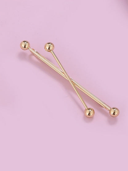 Ishhaara X Shaped Gold Metal Hair Bobby Pins